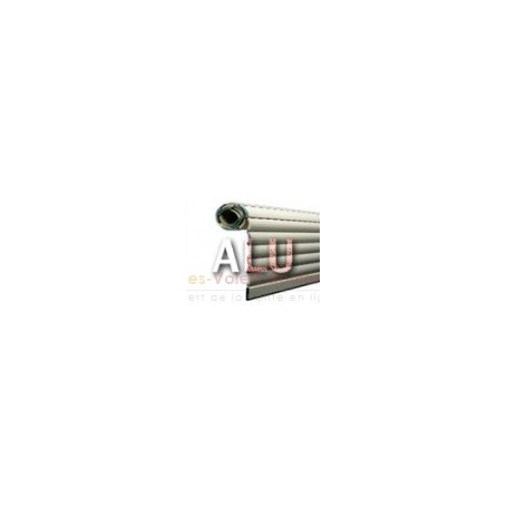 Tablier alu 77 blanc lg 3046 bouchons compris x ht 2200 mm