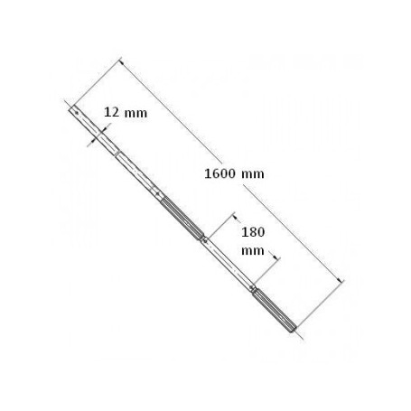 Manivelle Complète Volet Roulant Blanc – 1500 Mm, Diamètre 12 Mm, Avec Clip Mural RAL 9010