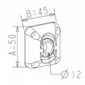 Guide à rotule blanc C8