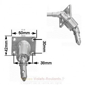 Sortie caisson mâle 12 x 6P7 gris 90deg L300 Geiger