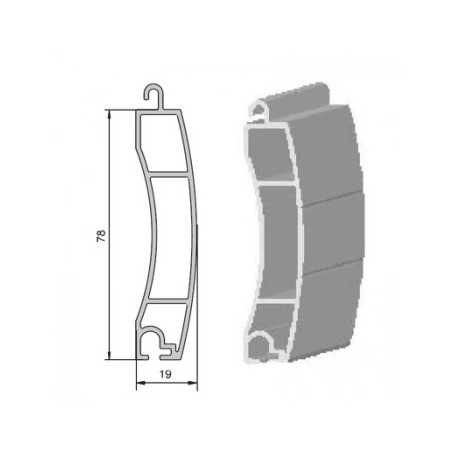 Lames finales 78x20 Alu sur mesure pour volets roulant