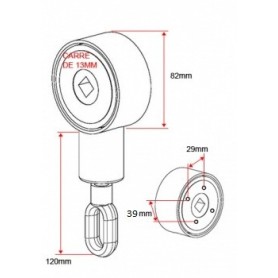 Treuil D80 Rap1/3 blanc pour store banne