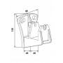 Support pour store monobloc pose plafond tube 40 mm