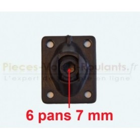 Sortie caisson marron 6 pans de 7 mm