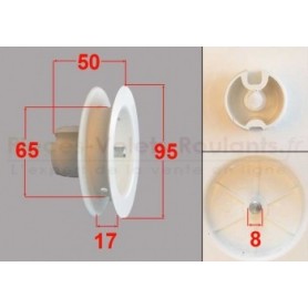Poulie D95 pour tube de Ø 40 mm