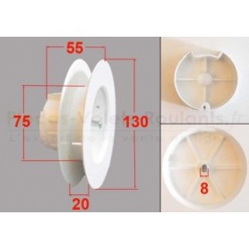 Poulie D130 pour tube DEPRAT 62