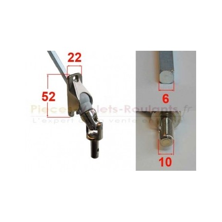 Sortie caisson 45 D10M C8 acier 22x52 L300