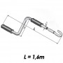 Manivelle décrochable store 1600 mm marron