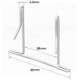 Lot 100 agrafes pour lames PVC44
