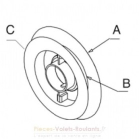 Poulie clippable D130