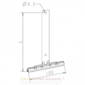 Attache tablier à  visser L146