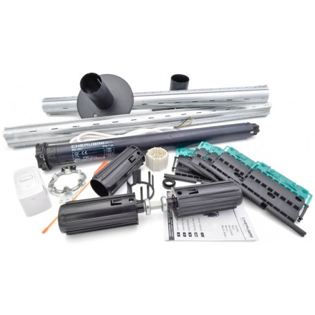 Kit motorisation 2400mm pour coffre jumelé de volet roulant de type OXXO