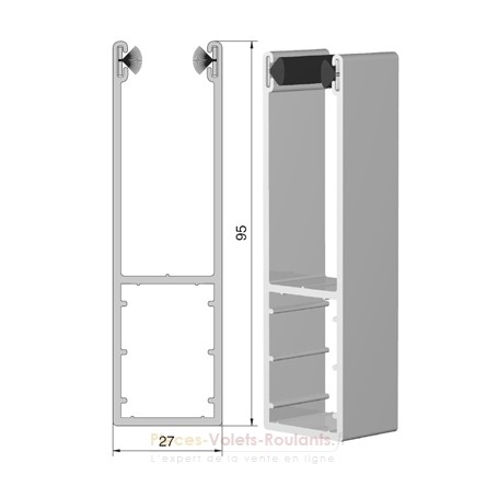 Coulisse 95X27 alu rénovation