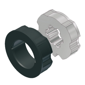 Kit adaptations moteur Chérubini Ø45 pour tube ZF80