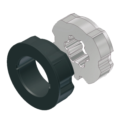 Kit adaptations moteur Chérubini Ø45 pour tube ZF80