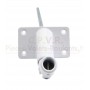 Sortie 90° F13 x H7 platine zamac coloris blanc de face 2