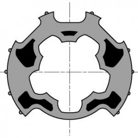 Roue moteur Ø.50 pour tube MADOPRON Ø.64,6