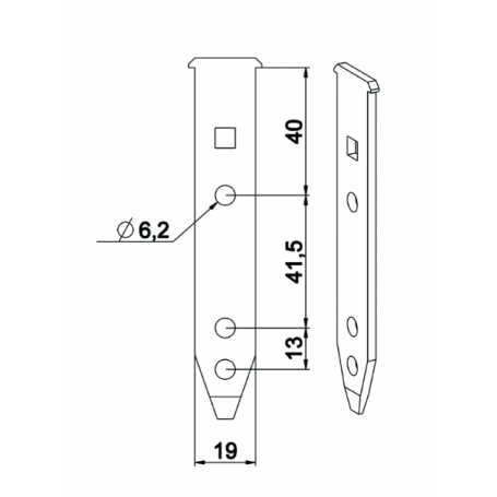 Patte en T pour tulipe tradi CZFB734..