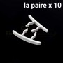 Lot de 10 paires clips PVC pour lame PVC 40 mm