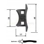 Lot de 50 clips/bouchons pour lames alu 45
