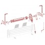 Kit axe treuil manuel longueur 1810 mm  pose Tradi couple conique