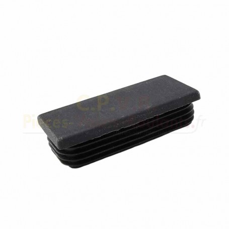 Paire bouchons tube rectangulaire 40x80 NOIR