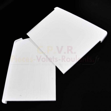 Cache vis G et D pour coffre GVRI 205 blanc de volet roulant