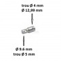 Adaptation pour tube Ø12 et cardan Ø13