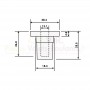 Cotation Cale anti-bruit blanche pour embout avec téton D12 mm