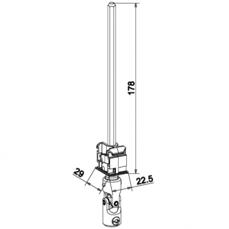 Sortie de caisson simple D12 6P7 blanc