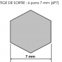 Sortie de caisson simple D12 6P7 blanc