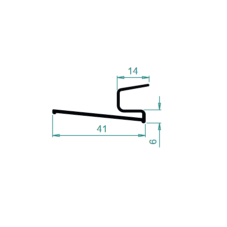 3 Caches rail pour sous face PVC 7016 (2x2100 + 1x1000)
