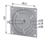 Platine pour treuil CSE201400, téton de 12 mm, 100 X 100 mm