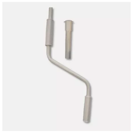 Manivelle de secours à goupille lg 1600 mm blanche