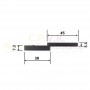 Cotation coté Patte pour fixation sous face 78 x 35 mm