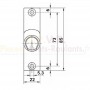 Cotation Sortie caisson étroite D12F X 6P7 désaxé gris L300 90deg Geiger