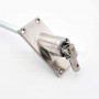 Sortie caisson 90 D10M C6 métal chrome 42x85 L300