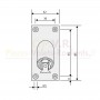 Cotation Sortie caisson 90 D10M C6 métal chrome 42x85 L300