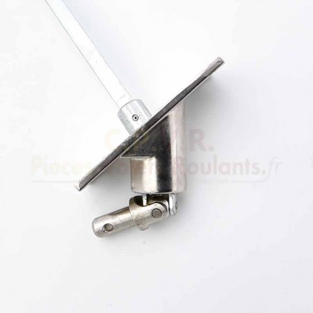 Sortie caisson 90 D10M C6 métal chrome 42x85 L300 de dessus