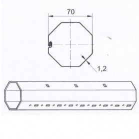 Kit Becker octogonal 70 pour moteur diamètre 60 mm
