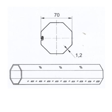 Kit Becker octogonal 70 pour moteur diamètre 60 mm