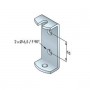 Etrier moteur T6 88X35 2 perçages fraisés 6.5 entraxes 65 mm