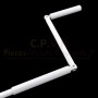 Manivelle Chérubini blanche diamètre 13 mm longueur 2000 mm