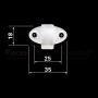 Manivelle Chérubini blanche diamètre 13 mm longueur 2000 mm