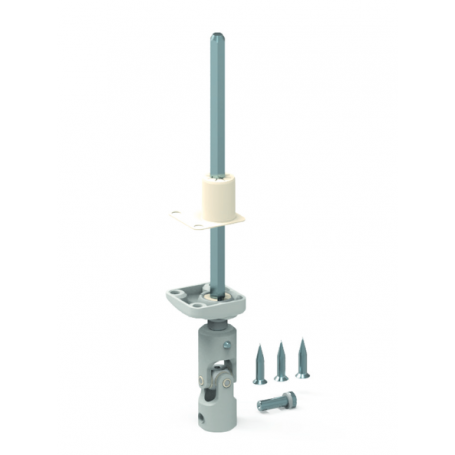 Sortie caisson D12 x 6P7 45 gris 7035 mini angulaire