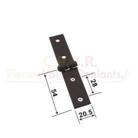 Charnière projection marron