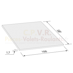 Plaque Aluminium 10cm x 10cm gris Oxxo