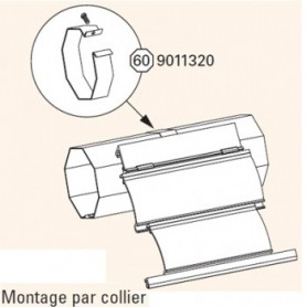 Verrou 3 éléments tube octo 60 lame 8